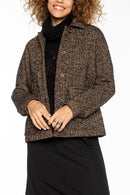 Veste Courte En Tweed Noir