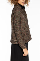 Veste Courte En Tweed Noir