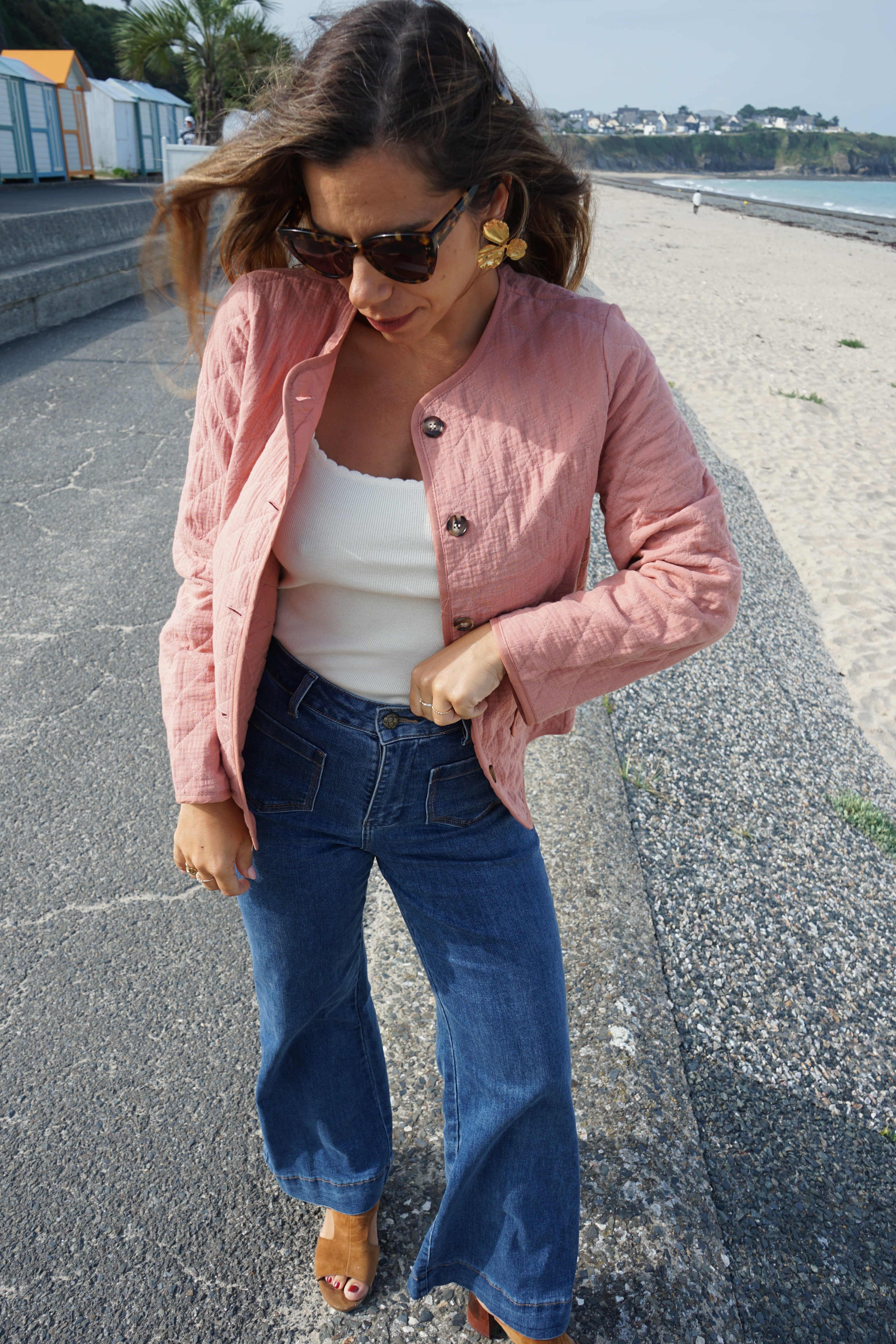 Pink Quilted Jacket
