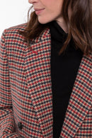 Veste Cernion Masculine À Carreaux En Pure Laine Rouge Et Bleu