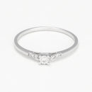 Bague "Abby" D0,06/5 - Or Blanc 375/1000