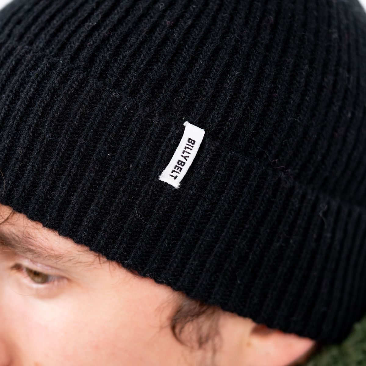 Bonnet En 100% Laine D'Agneau - Noir
