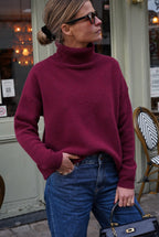 Timothée Turtleneck Sweater Burgundy