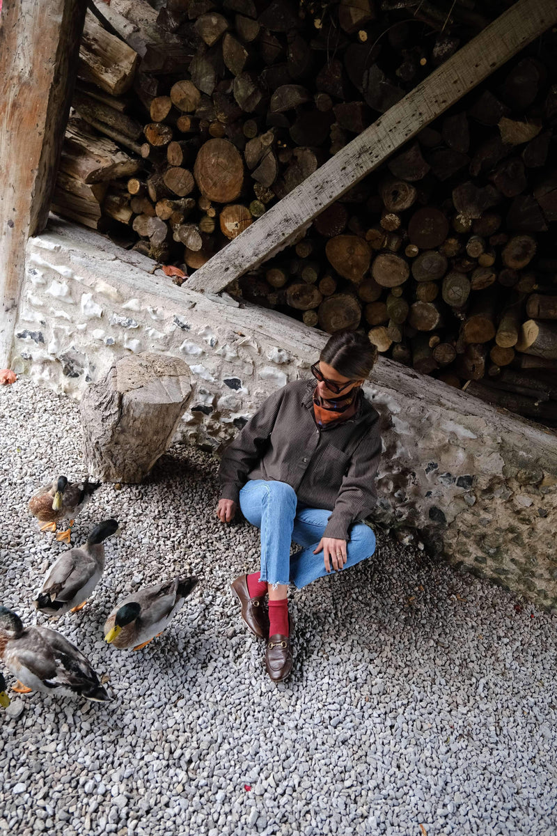 Surchemise Lou Rayure Marron