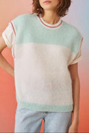 Pull Beki - Creme / Menthe Douce
