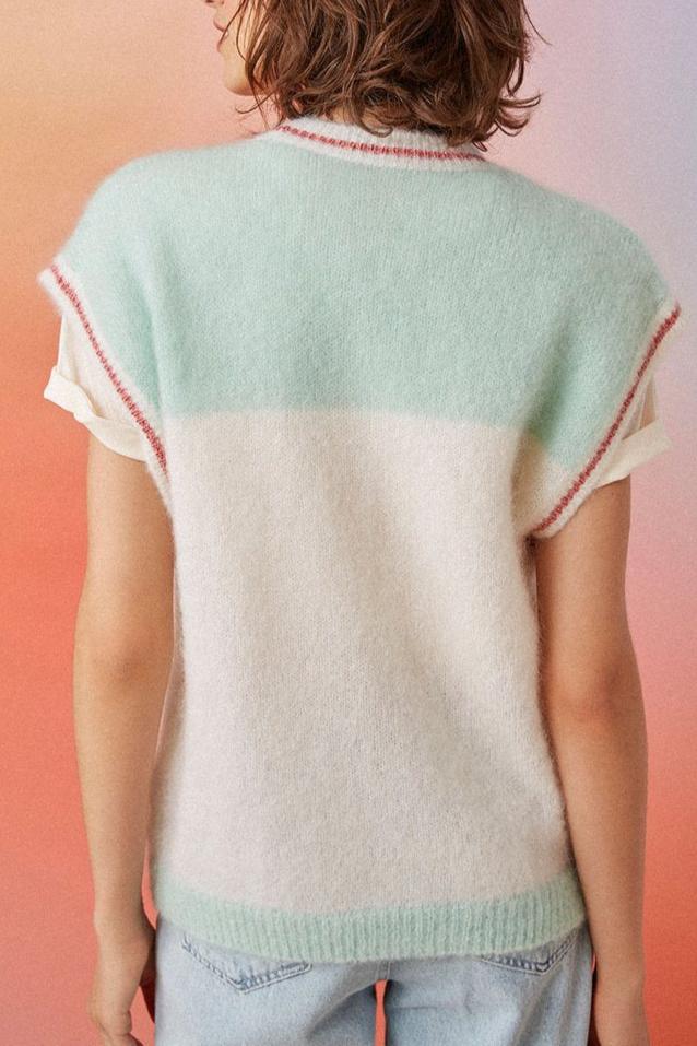 Pull Beki - Creme / Menthe Douce
