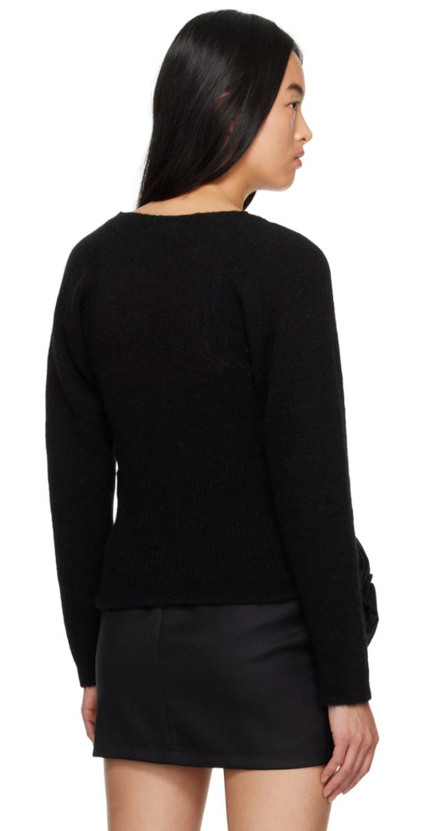 Top de mezcla de alpaca Bella - Negro