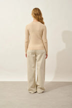 Round-Neck Jumper - Bella - Sand