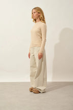 Round-Neck Jumper - Bella - Sand