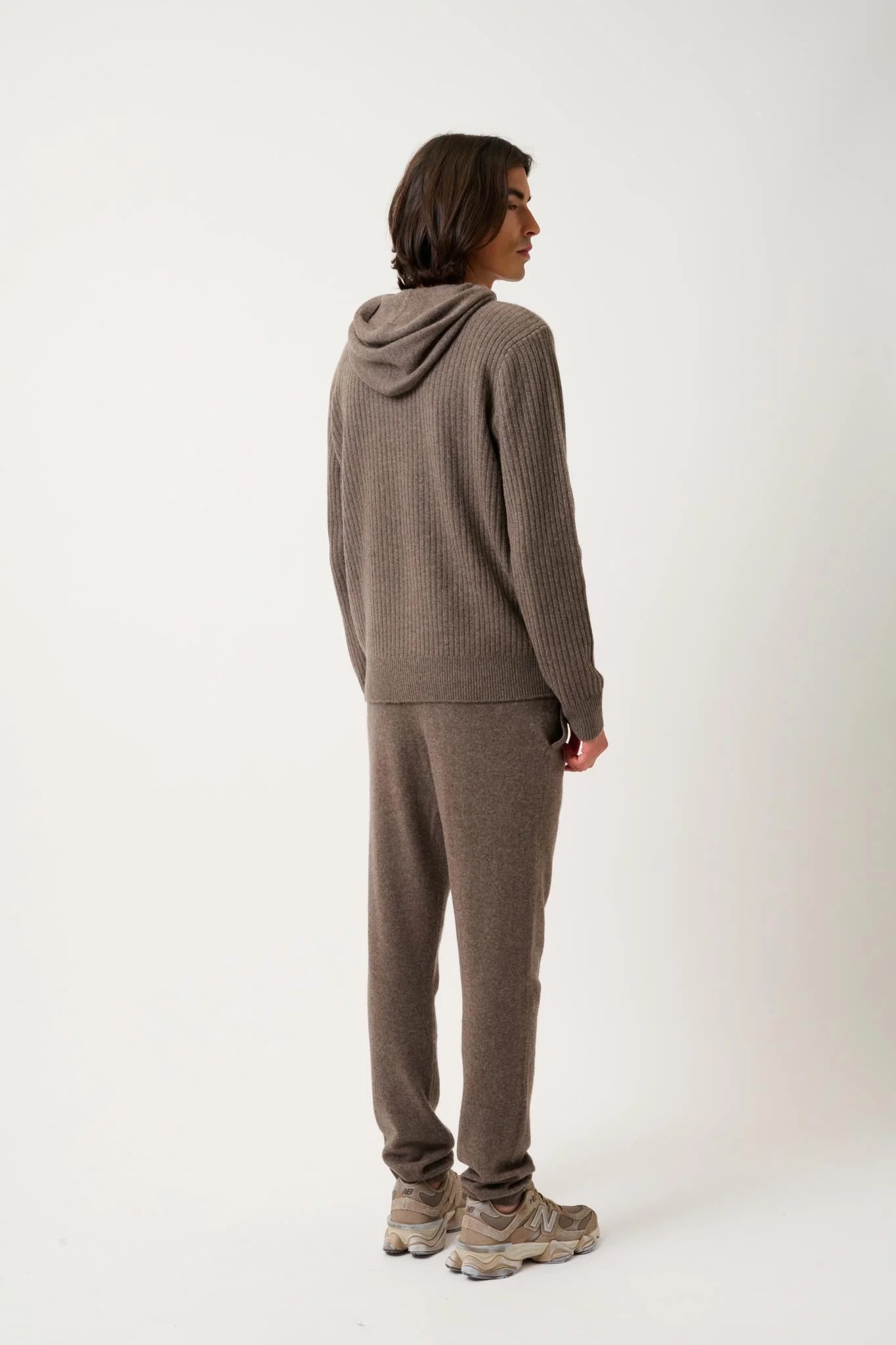 Pull Capuche 4 Fils - Bendt - Taupe Chiné