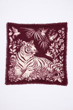 Piccolo Bandana Bengala - Bordeaux - Donna - 100% Cashmere