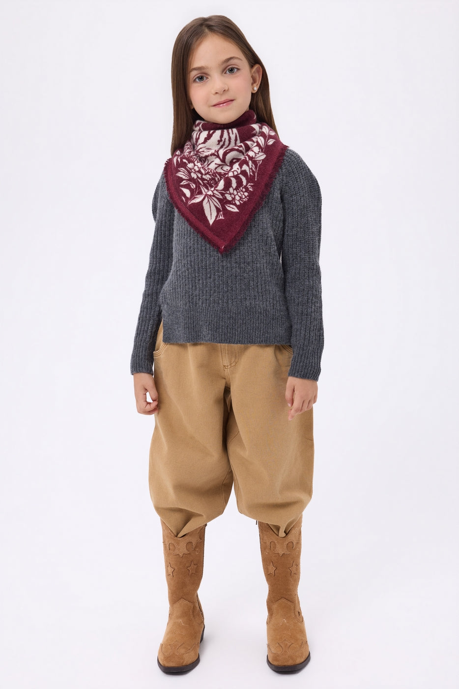 Petit Bandana Bengale - Bordeaux - Enfant