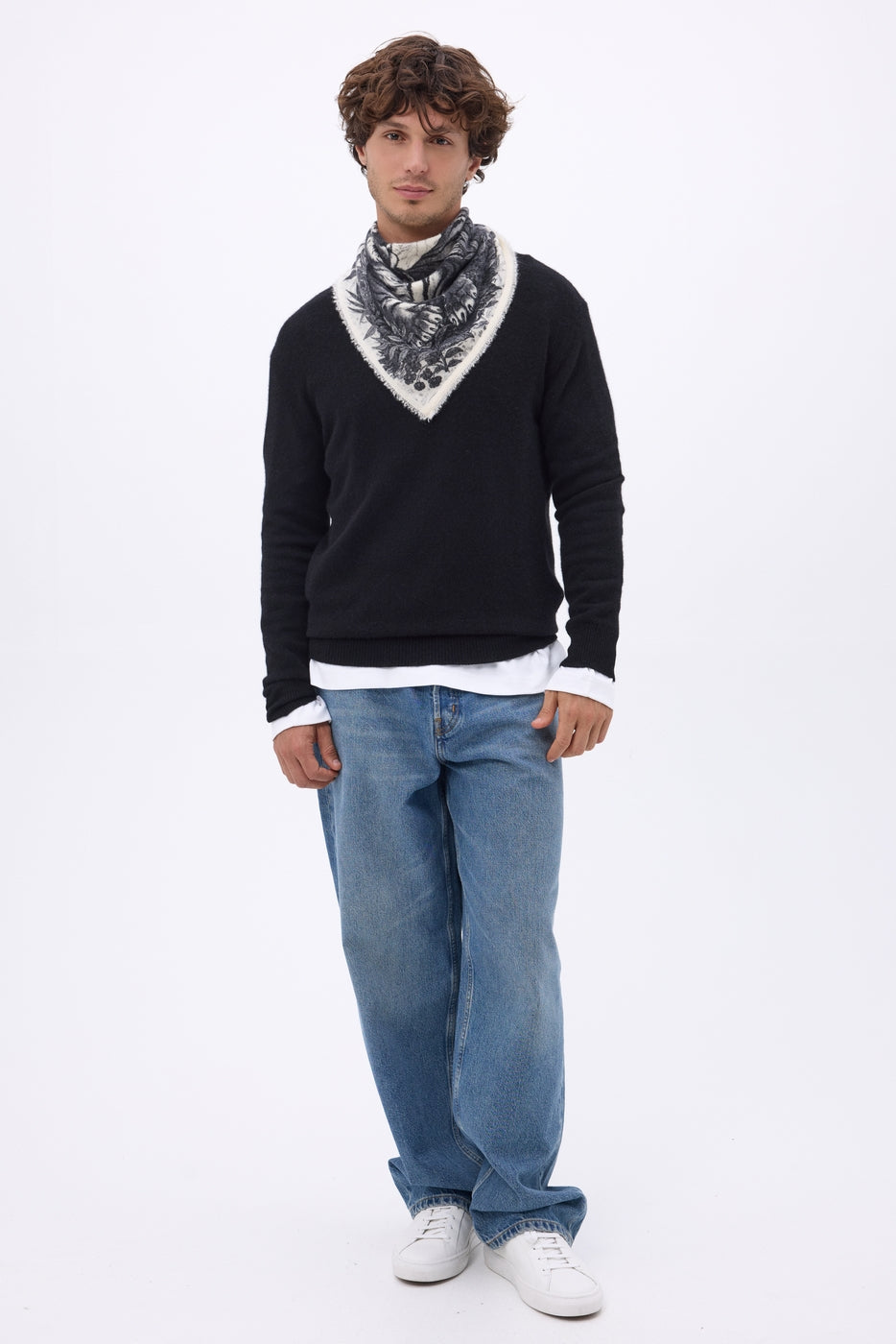 Bandana pequeño Bengala - Negro - Hombre
