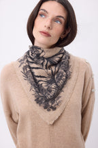 Bandana pequeño Bengala - Beige crema - Mujer