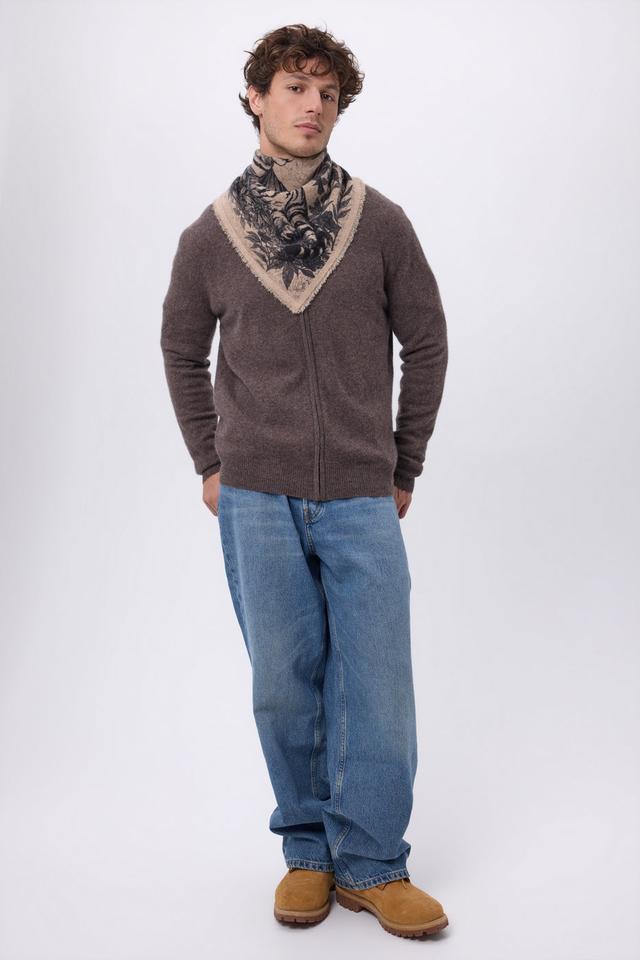 Bandana pequeño Bengala - Beige crema - Hombre