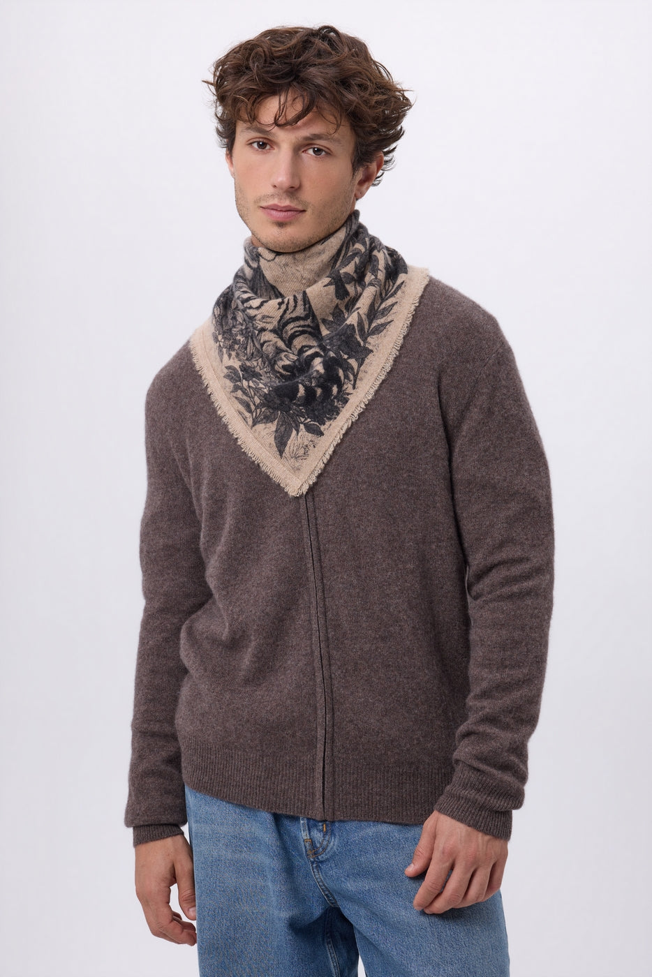 Bandana pequeño Bengala - Beige crema - Hombre