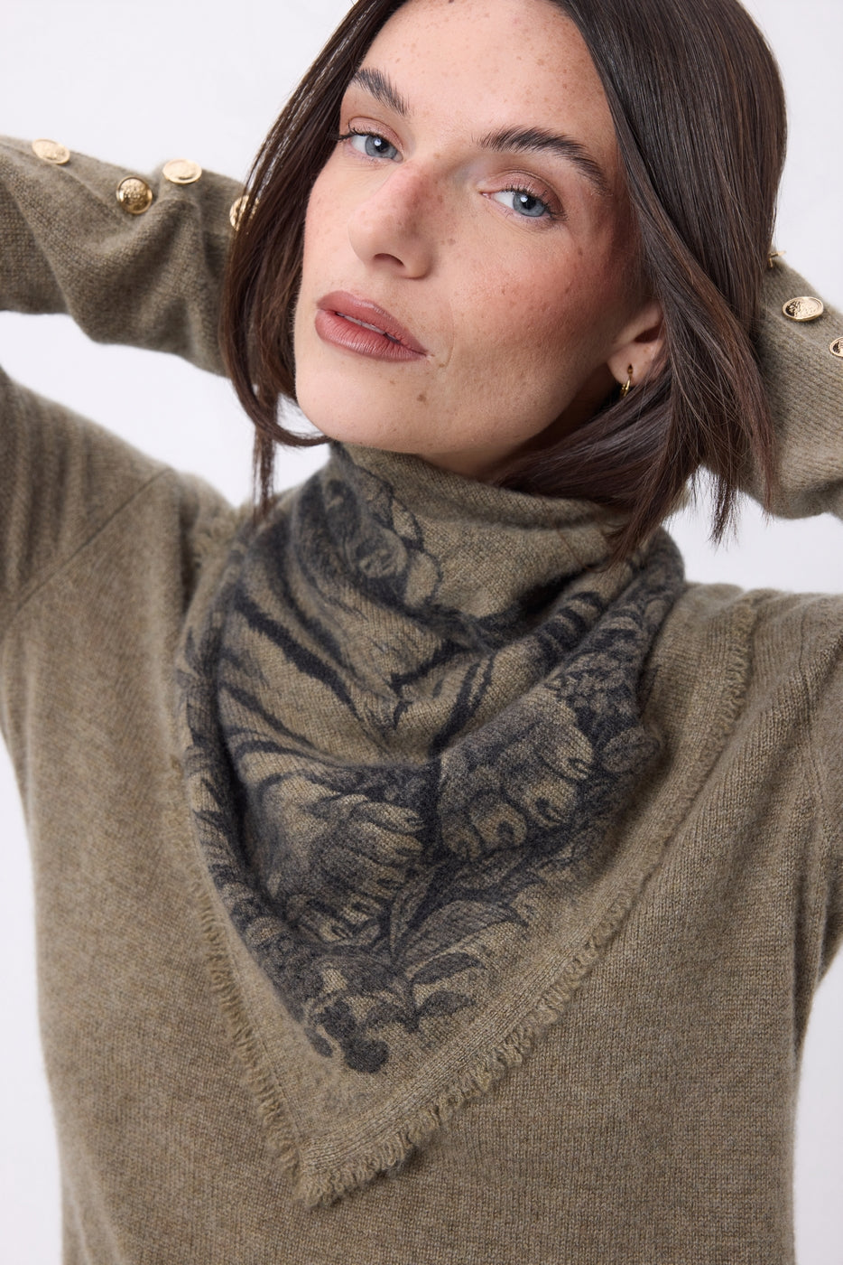 Petit Bandana Bengale - Khaki Chine - Femme