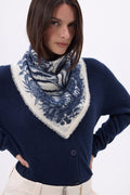 Petit Bandana Bengale - Bleu Marine - Femme