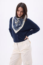 Petit Bandana Bengale - Bleu Marine - Femme