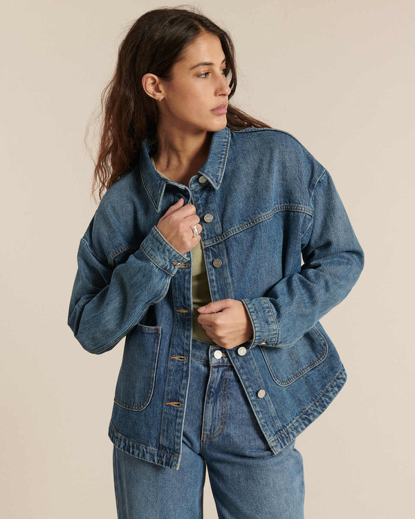 Jacket BETTY DENIM IN 30 MID BLUE Labdip