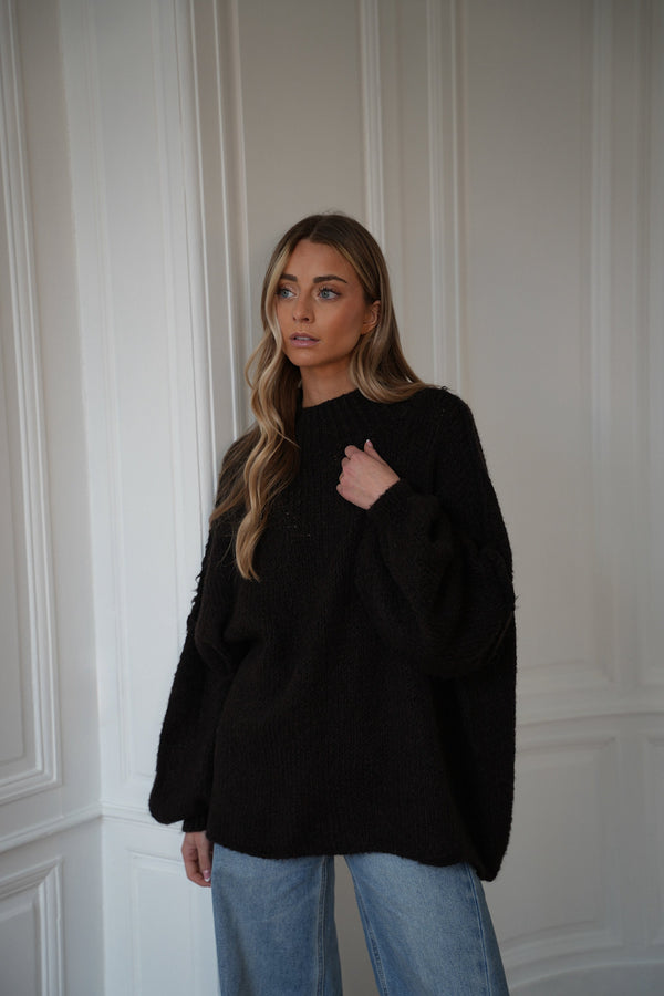Liliane Oversized Jumper - Chocolate