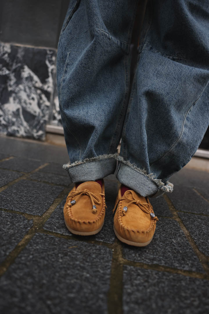Camel Suede Loafers