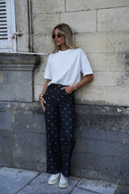 Jeans A Pois Celena - Nero