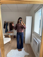 Giulia Chunky Knit Cardigan Chocolate