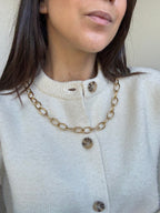 Collier Doré Vintage - Chaine Ovale Dorée