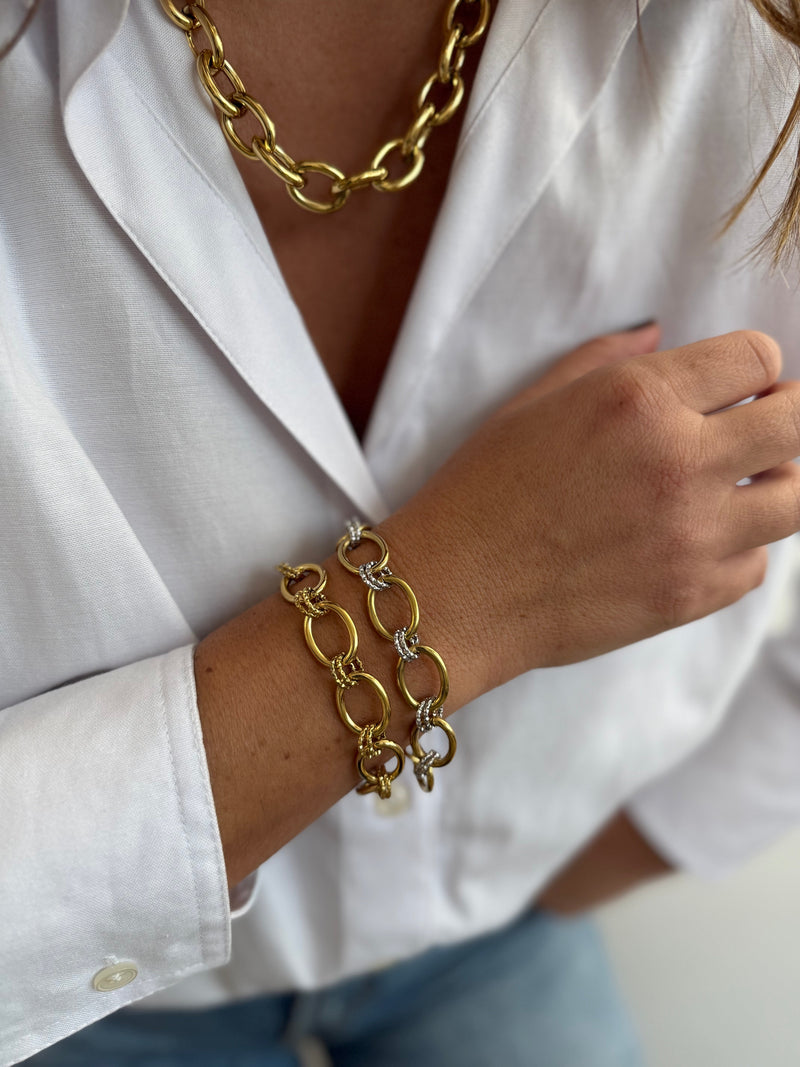 Bracelet Dinia - Doré, Argent Ou Bicolore