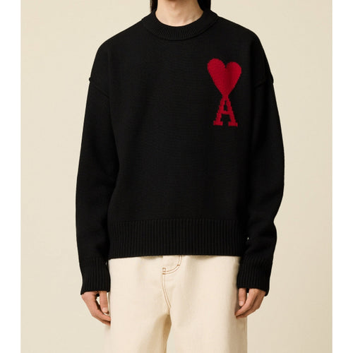 Ami Paris - Pull Red Adc Sweater - Black/Red