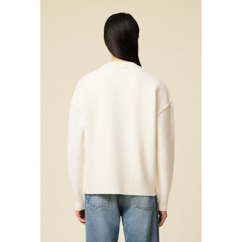 Ami Paris - Pull Red Adc Sweater - Off-White/Red