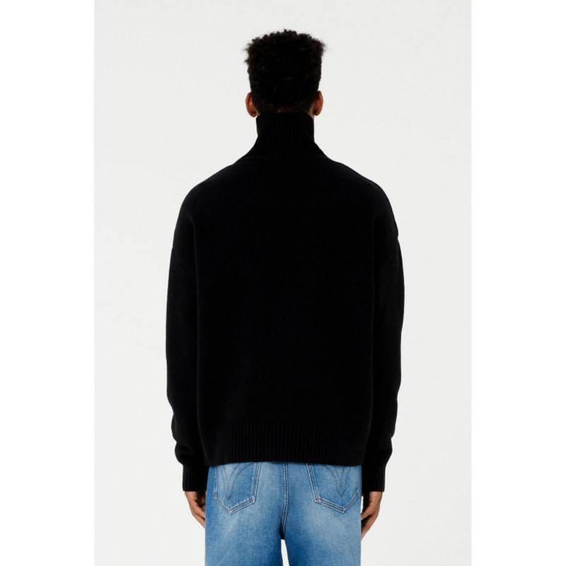 Ami Paris - Adc Funnel Neck Sweater - Black/Red