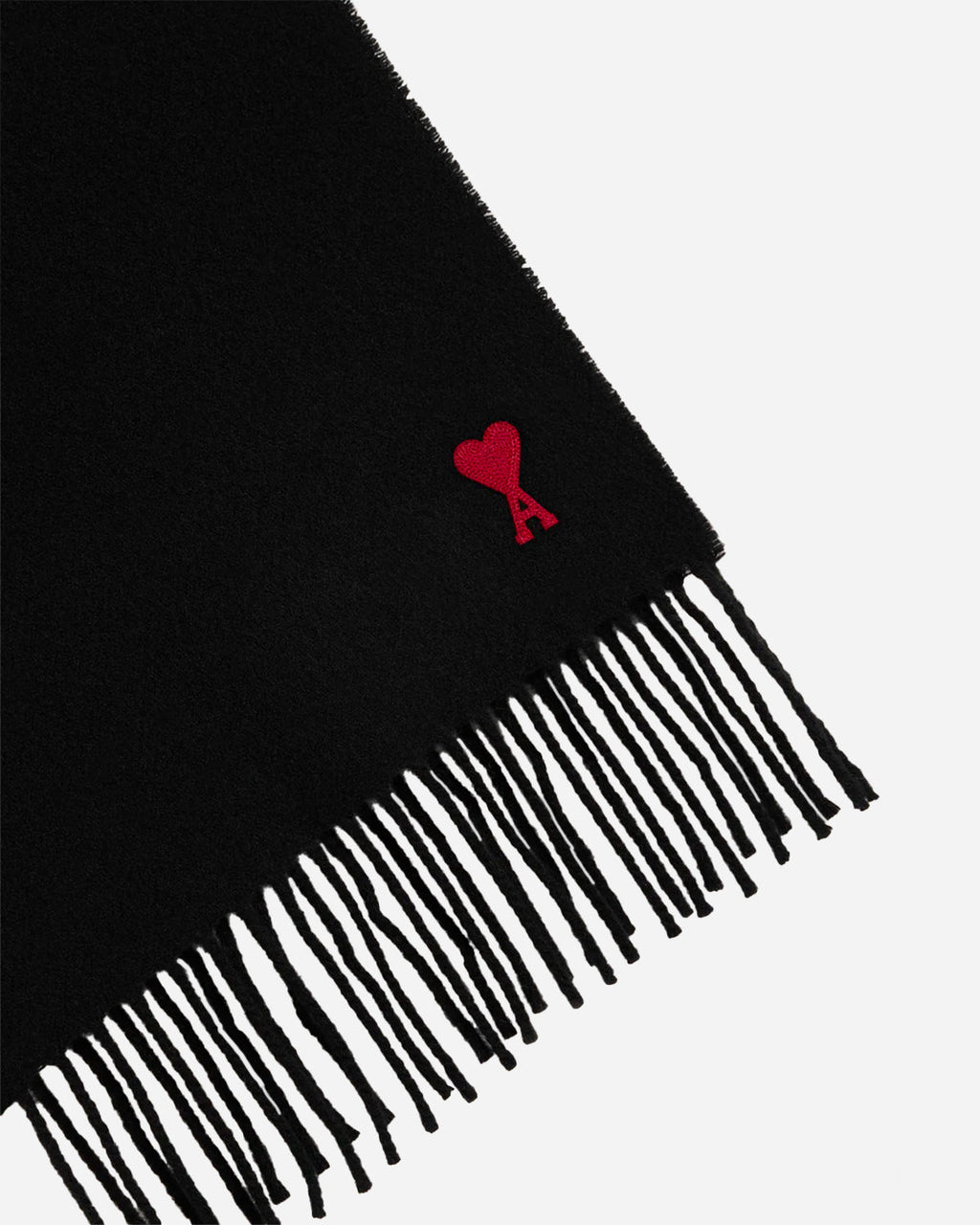 Ami Paris - Ami Paris Ami De Coeur Black Scarf