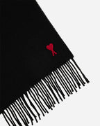Ami Paris - Ami Paris Ami De Coeur Black Scarf