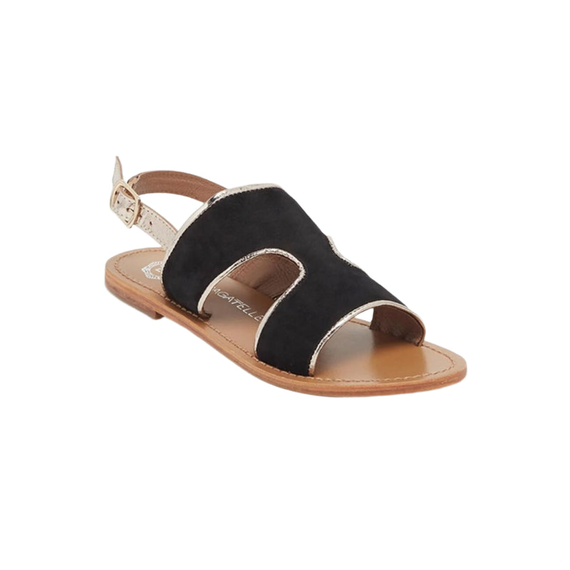 Sandales Vernon - Black+Gold