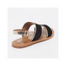Sandales Vernon - Black+Gold