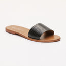 York Sandals - Black Croco