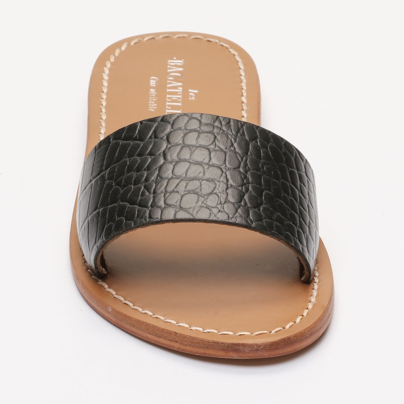 York Sandals - Black Croco