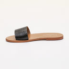 Sandales York - Croco Noir