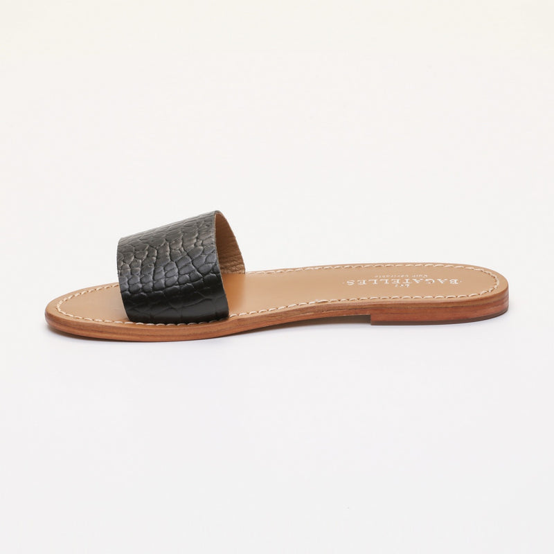 York Sandals - Black Croco