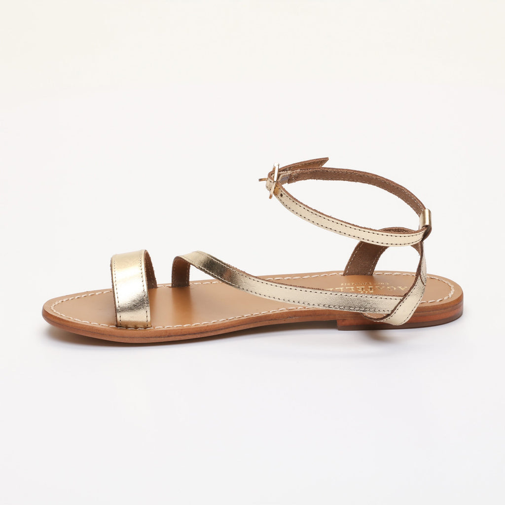 Les Bagatelles - Coney Flat Sandals - Dark - Gold