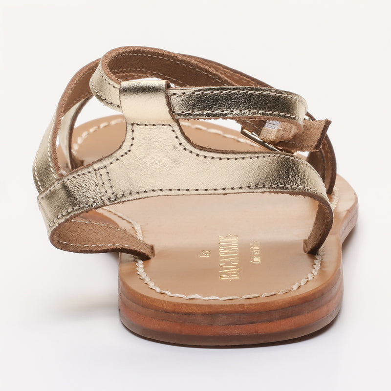 Les Bagatelles - Sandales Plates Coney - Dark - Gold