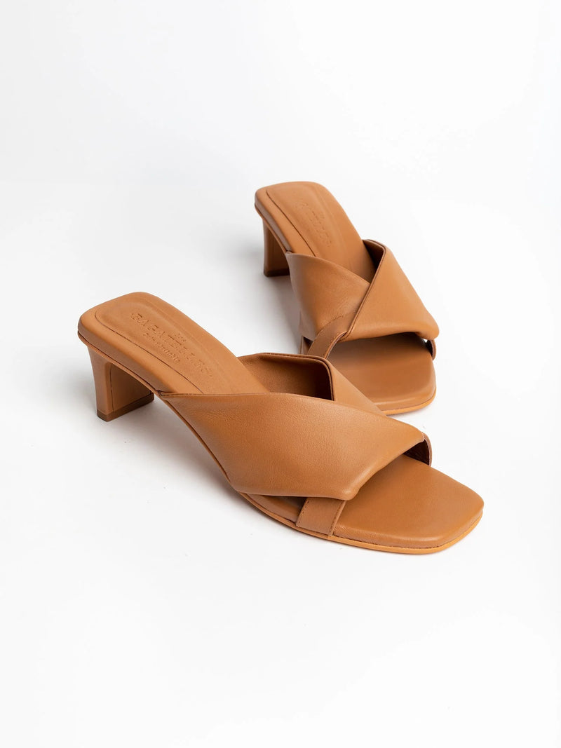 Sandalias Tacón Coahoma - Camel Claro