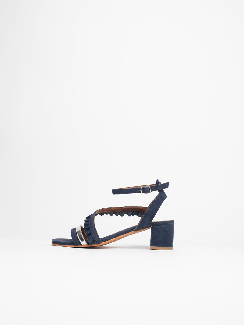 Sandales Talons Dyani - Navy et Silver