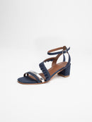 Sandales Talons Dyani - Navy et Silver