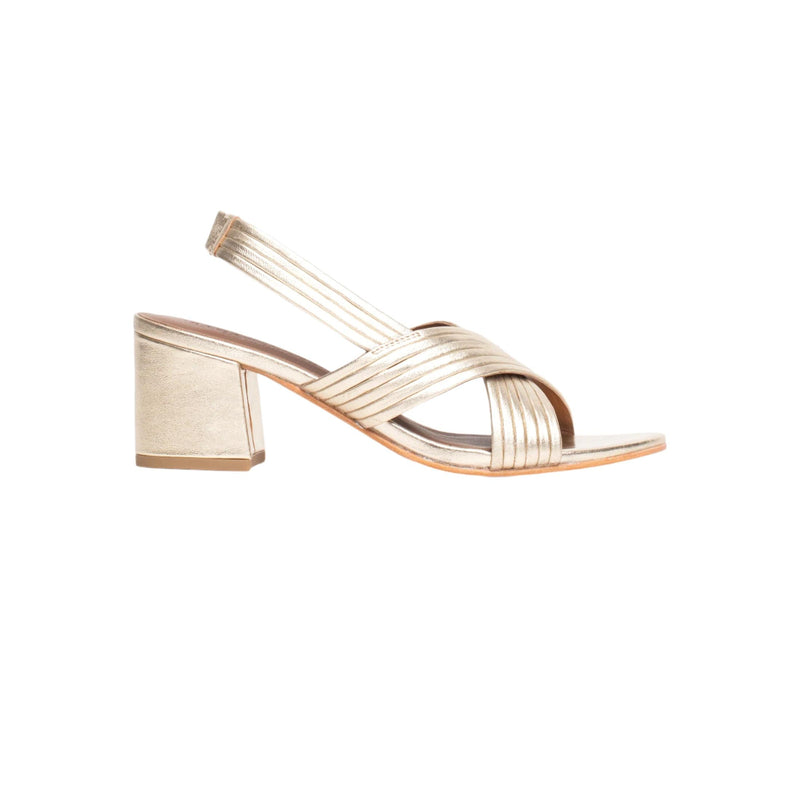 Isi Heeled Sandals - Gold