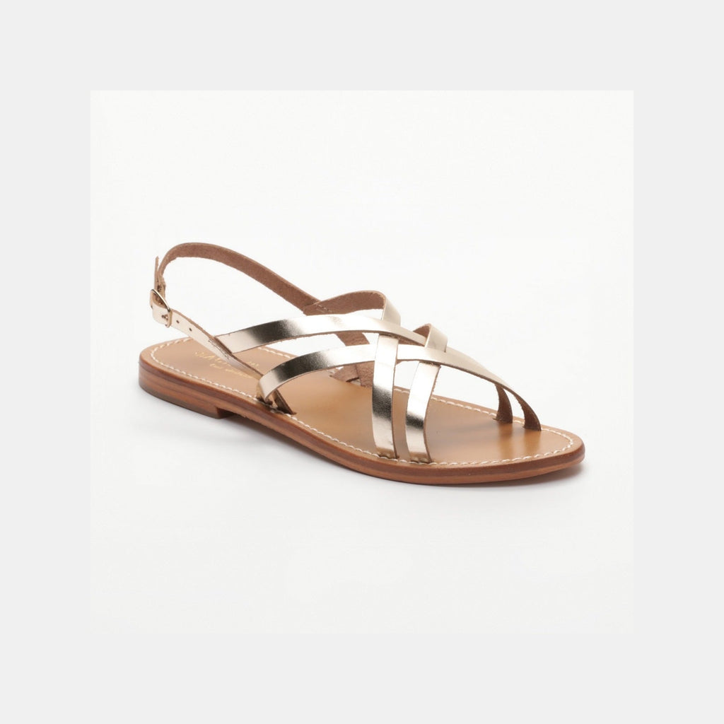 Les Bagatelles - Sandales Plates Athena - Gold