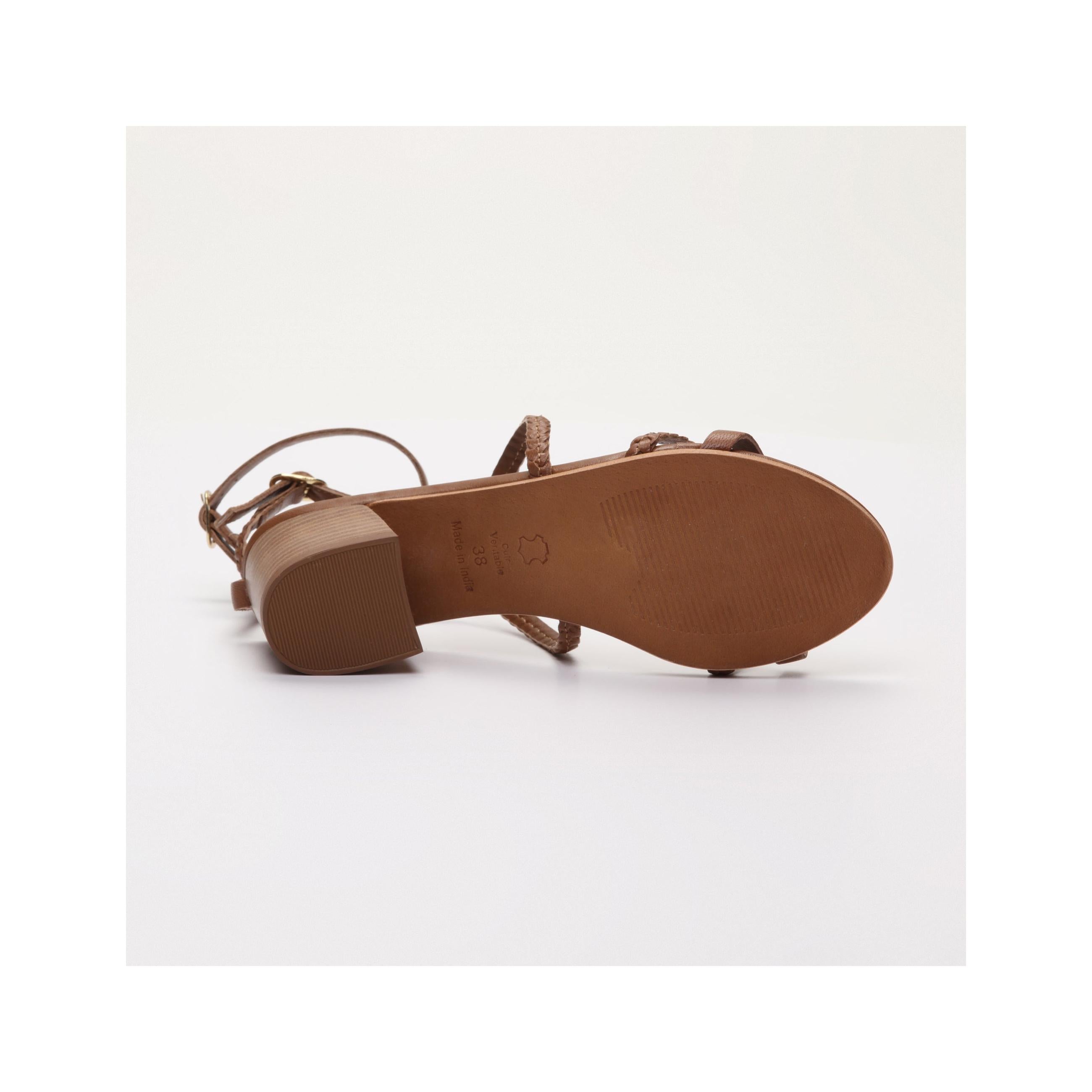 Sandalias De Tacón Gentry - Camel