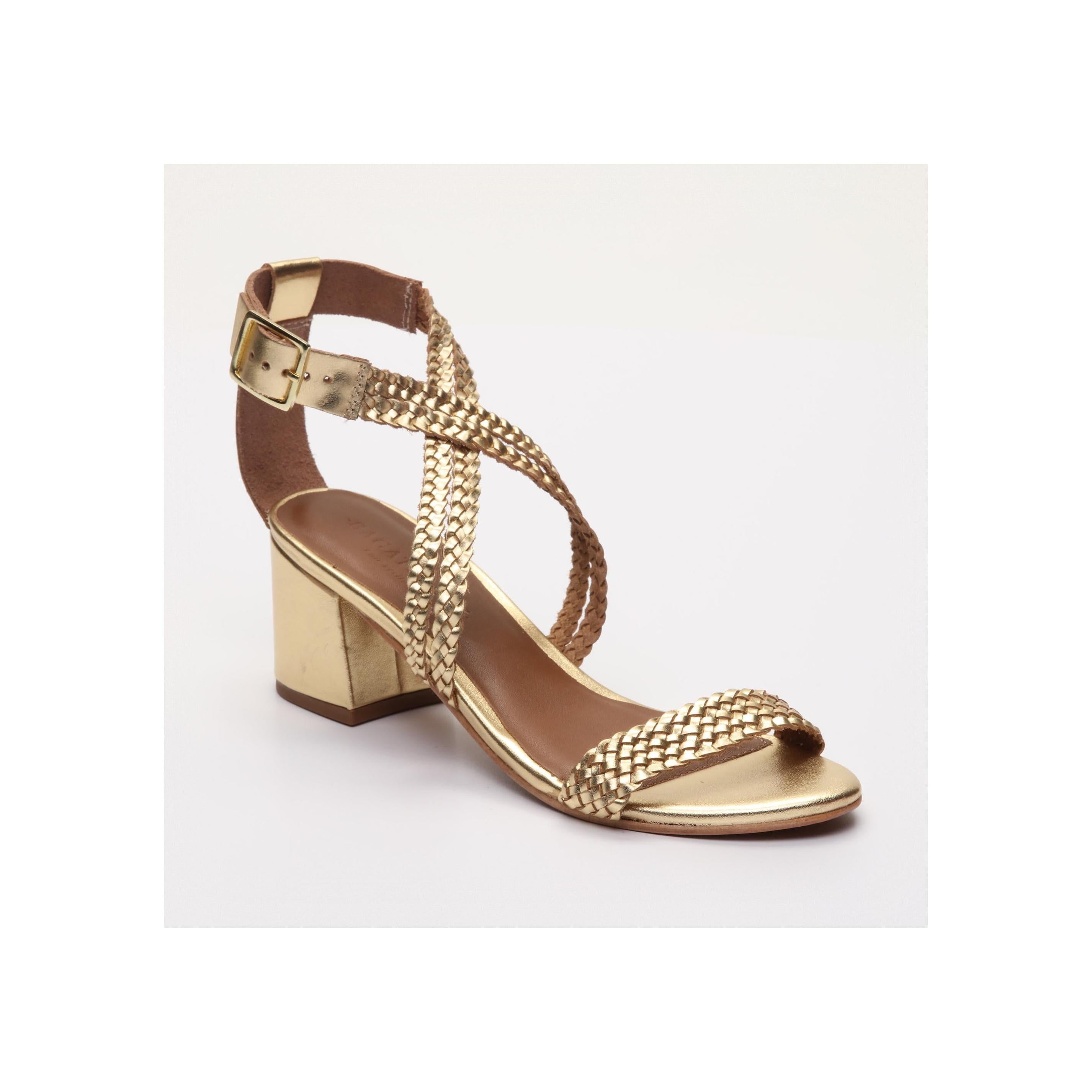 Sandalias de tacón Gizelle - Dorado oscuro